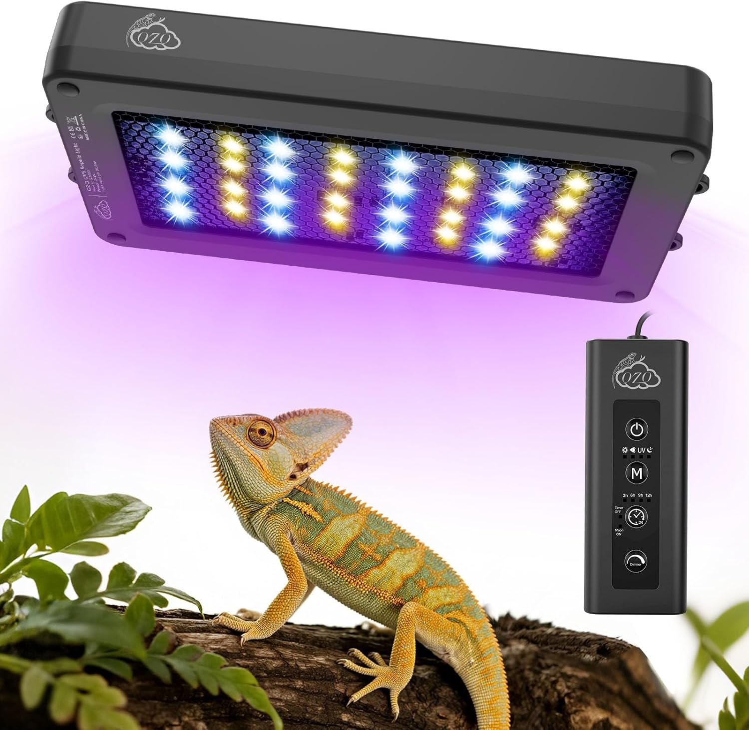 Gecko Lighting & Decor - 24 واط LED UVA UVB مصباح