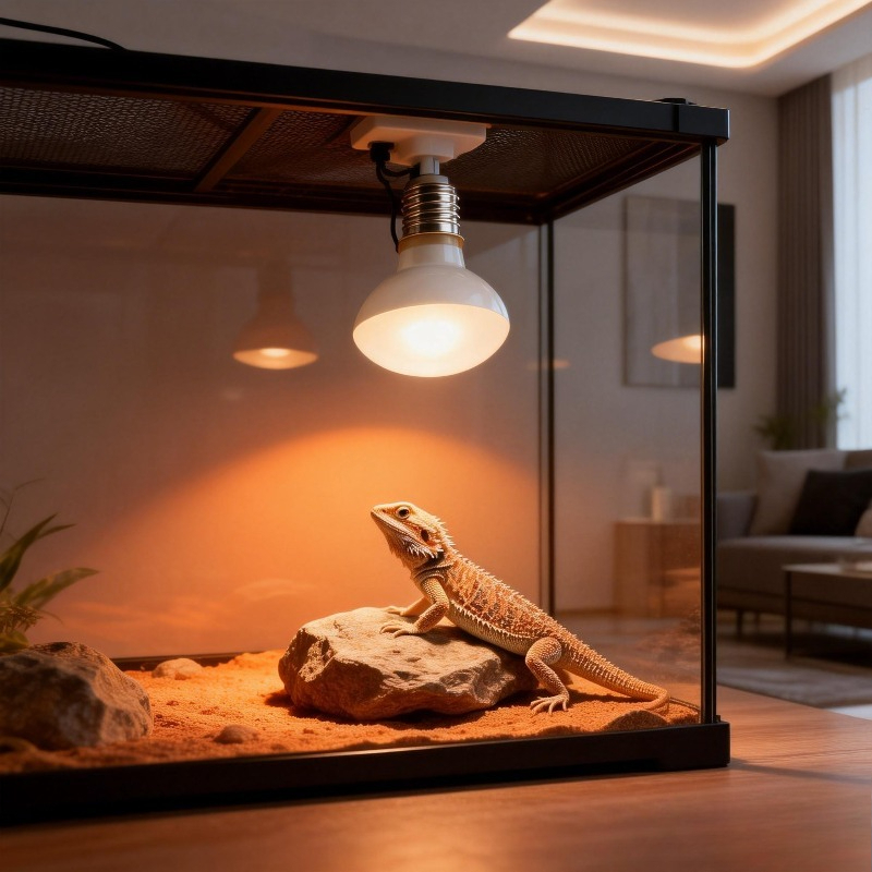 Gecko Lighting & Decor - مصباح حراري UVA للزواحف، إضاءة تدفئة