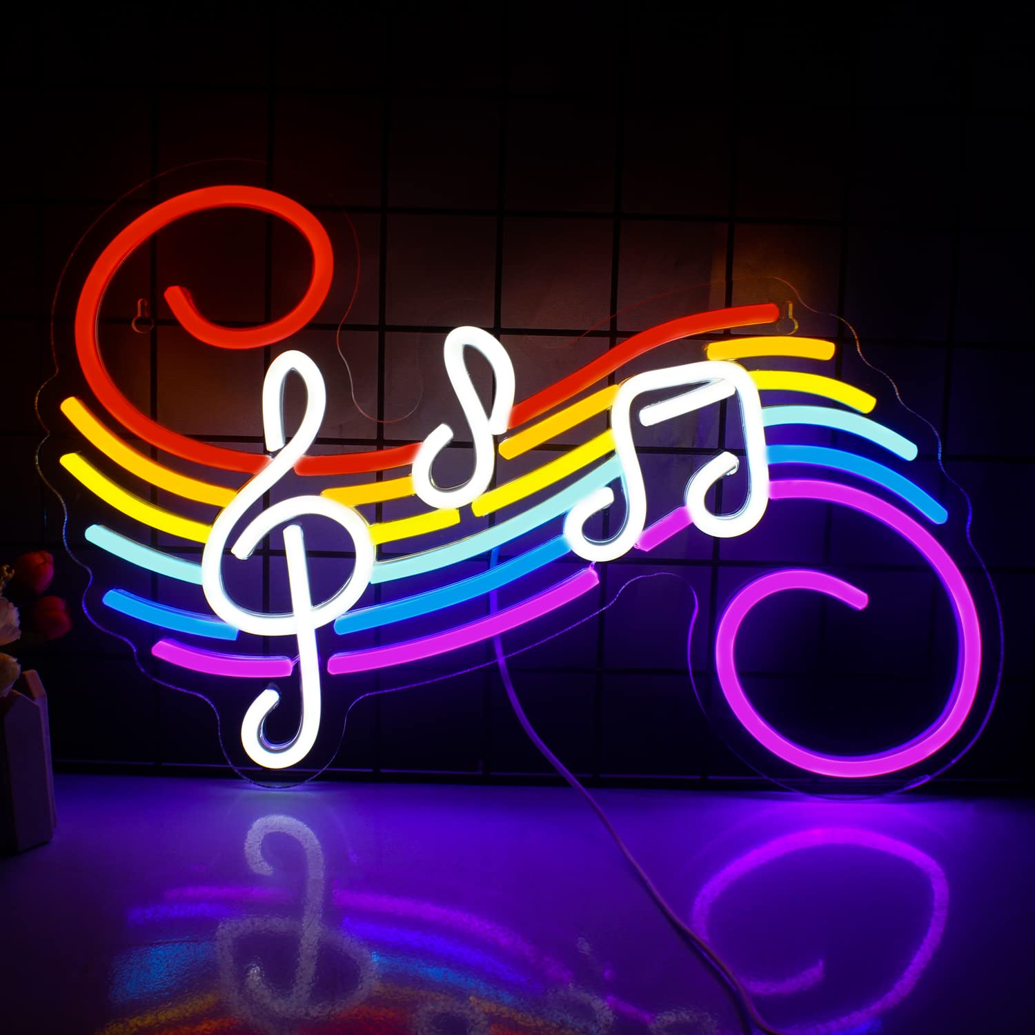 Lighting Decor For Wedding - لافتة نيون على شكل نوتات موسيقية