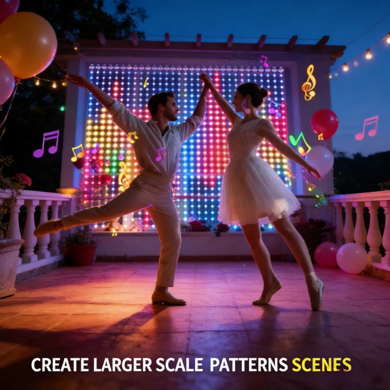 Lighting Decor For Wedding - ستائر إضاءة ذكية بـ 400 مصباح