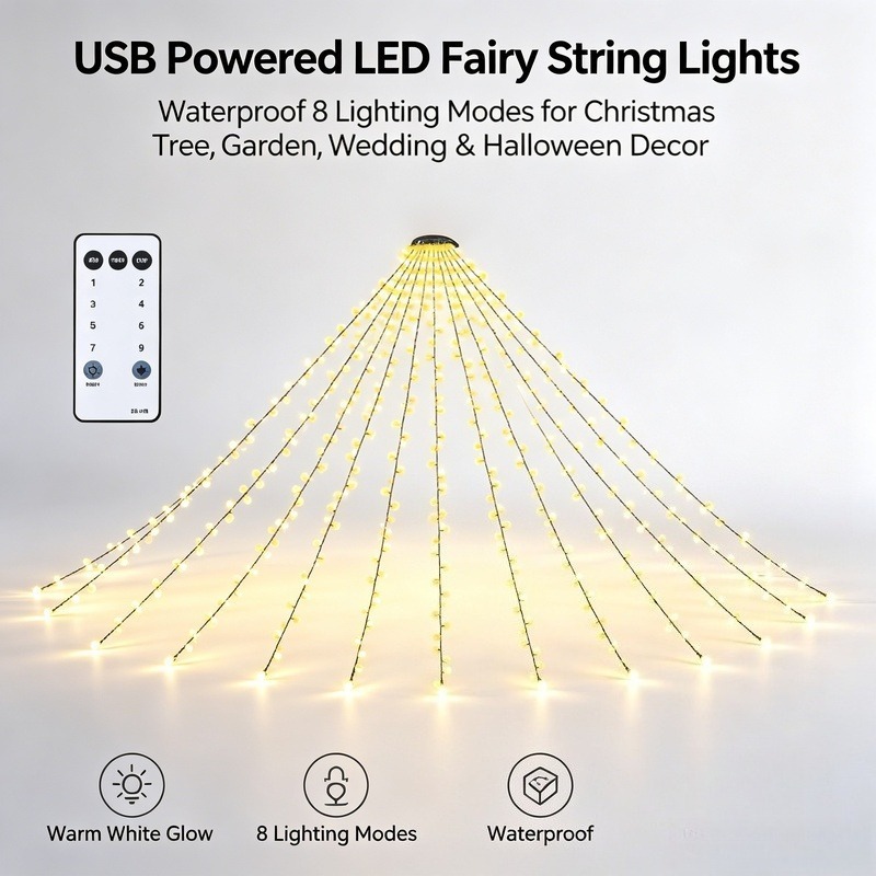 Lighting Decor For Wedding - أضواء LED خيطية تعمل بـUSB، إضاءة