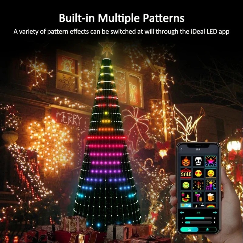 Lighting Christmas Decor - أضواء شجرة عيد الميلاد على شكل
