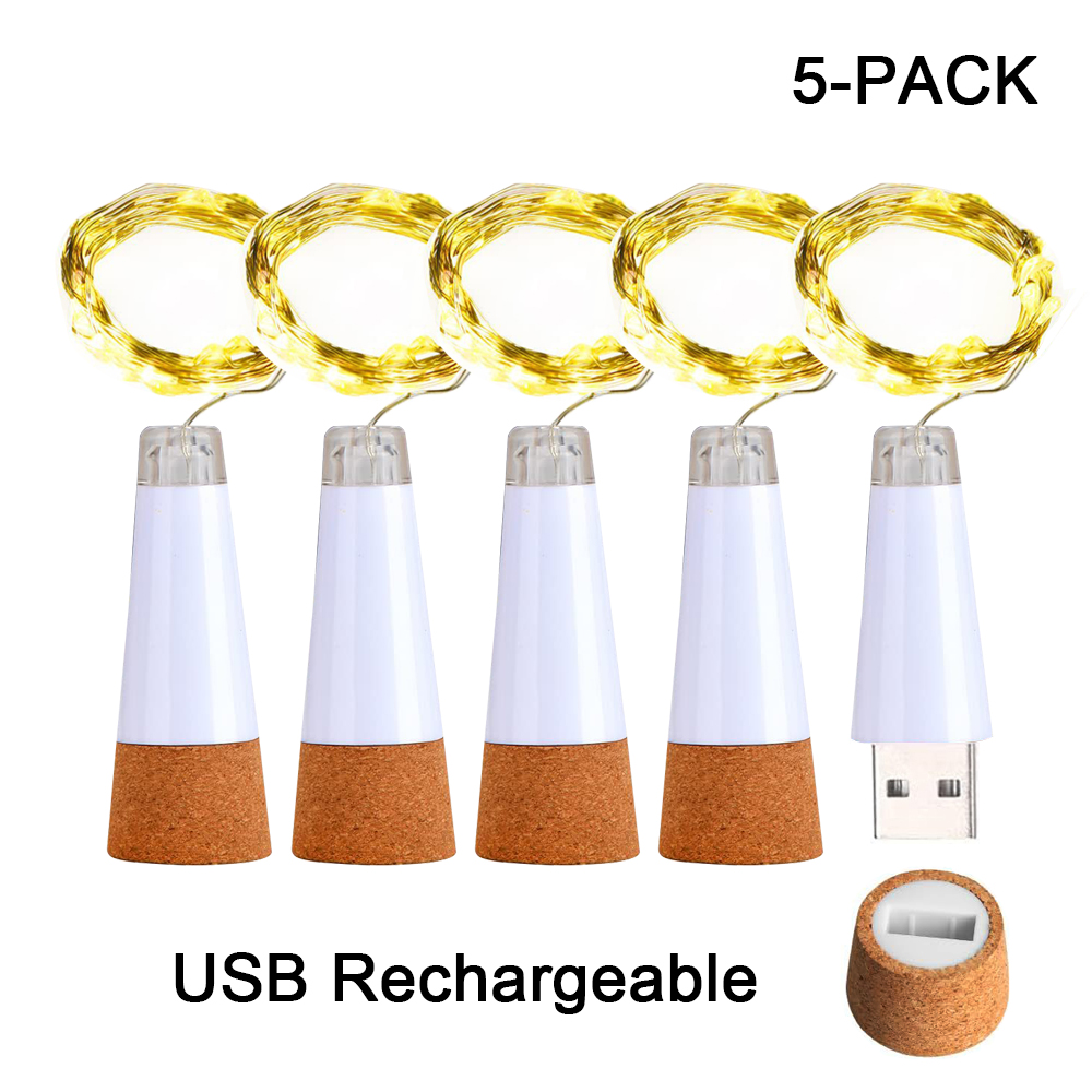 Decor Lighting Cork - 2 متر 20 LED زجاجة الفلين