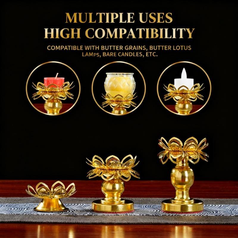 Lighting Decoration For Diwali - قطعتان من حاملات مصابيح ديا الذهبية