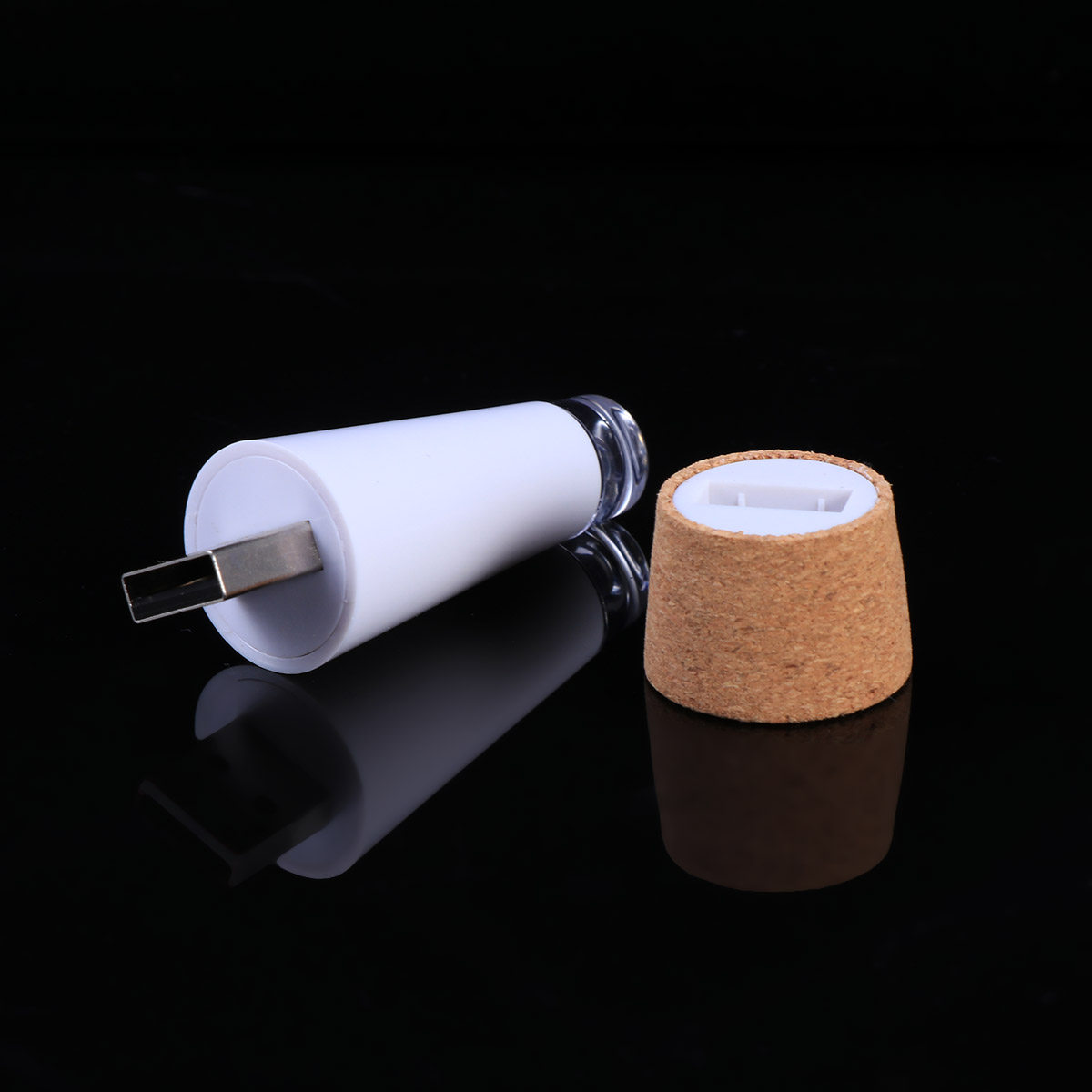 Decor Lighting Cork - مصباح زجاجة LED أبيض دافئ قابل