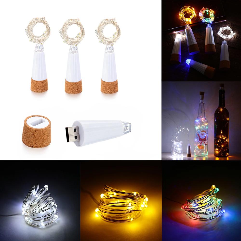 Decor Lighting Cork - 2 متر 20 LED زجاجة الفلين