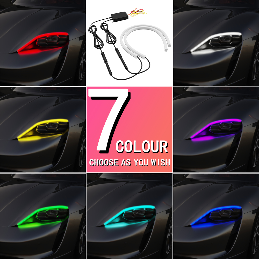 2 قطعة DRL سيارة LED النهار تش - مراجعة Lighting Bolt Decor وسعره