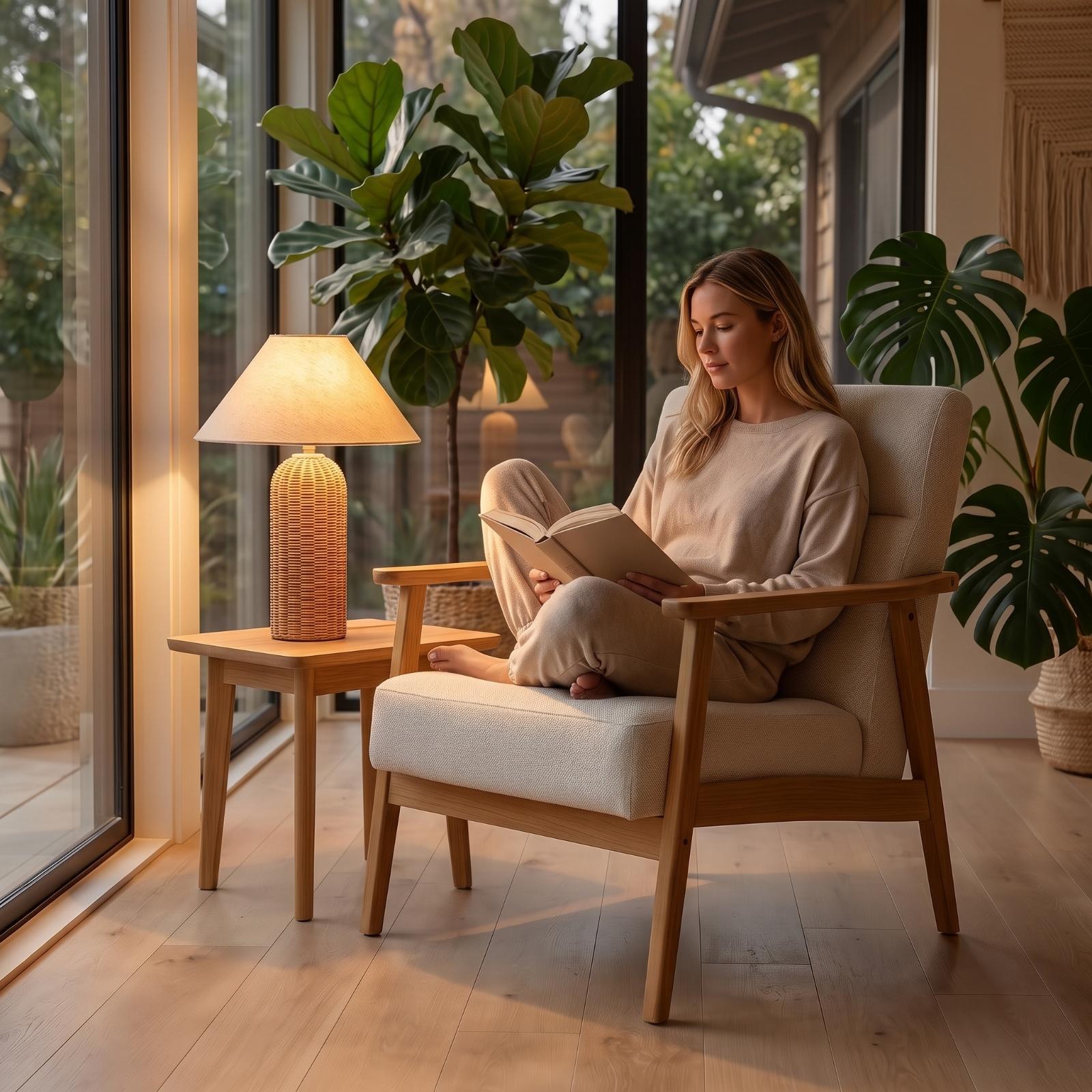 مصباح طاولة جانبي بقاعدة من ال - مراجعة Lighting Decor For Living Room وسعره