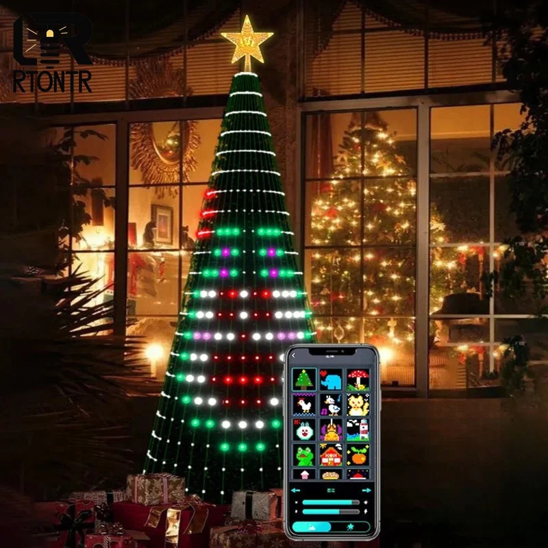 إضاءة ذكية RGB لتزيين قمة شجرة - مراجعة Lighting Christmas Decor وسعره