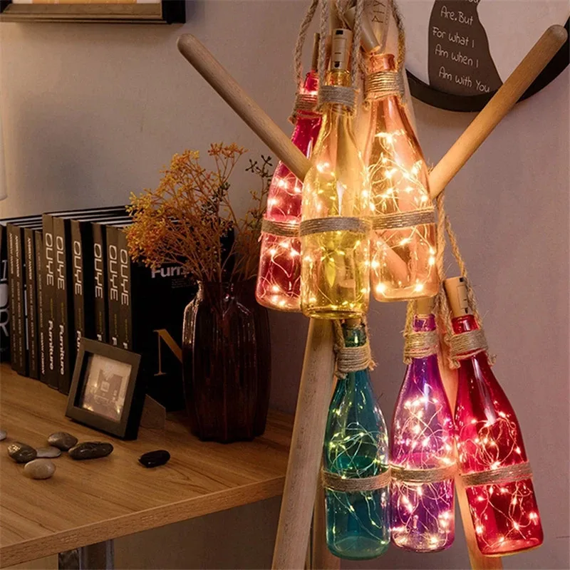 6 قطعة 20led زجاجة النبيذ مع ز - مراجعة Decor Lighting Cork وسعره