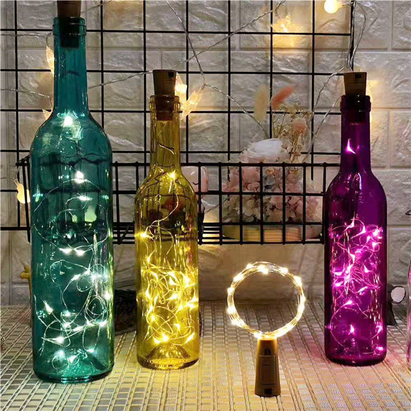 6 قطعة 20led زجاجة النبيذ مع ز - مراجعة Decor Lighting Cork وسعره