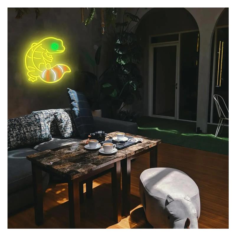 لافتة نيون على شكل جيكو، إضاءة - مراجعة Gecko Lighting & Decor وسعره