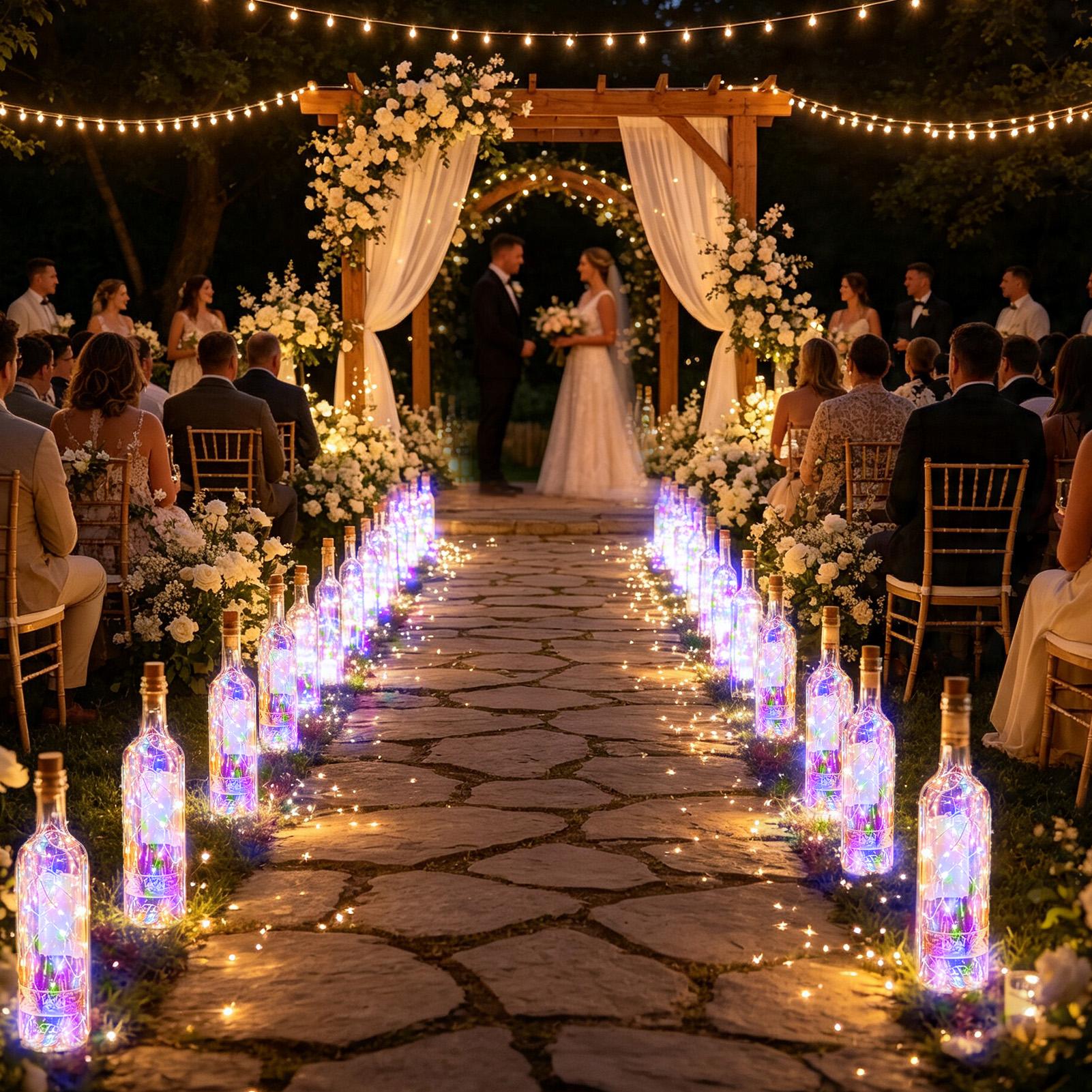 أضواء زجاجات النبيذ الشمسية LE - مراجعة Decor Lighting Cork وسعره