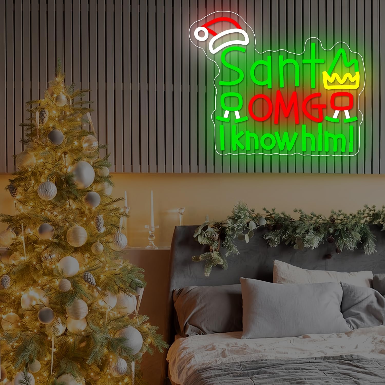 لافتة نيون LED على شكل سانتا ك - مراجعة Santa'S Elves Holiday Lighting & Decor Llc وسعره