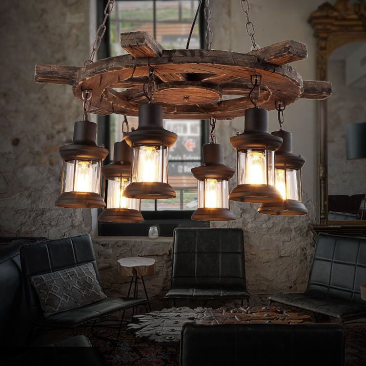 مصباح معلق خشبي بتصميم عتيق لل - مراجعة Lighting Decor For Living Room وسعره