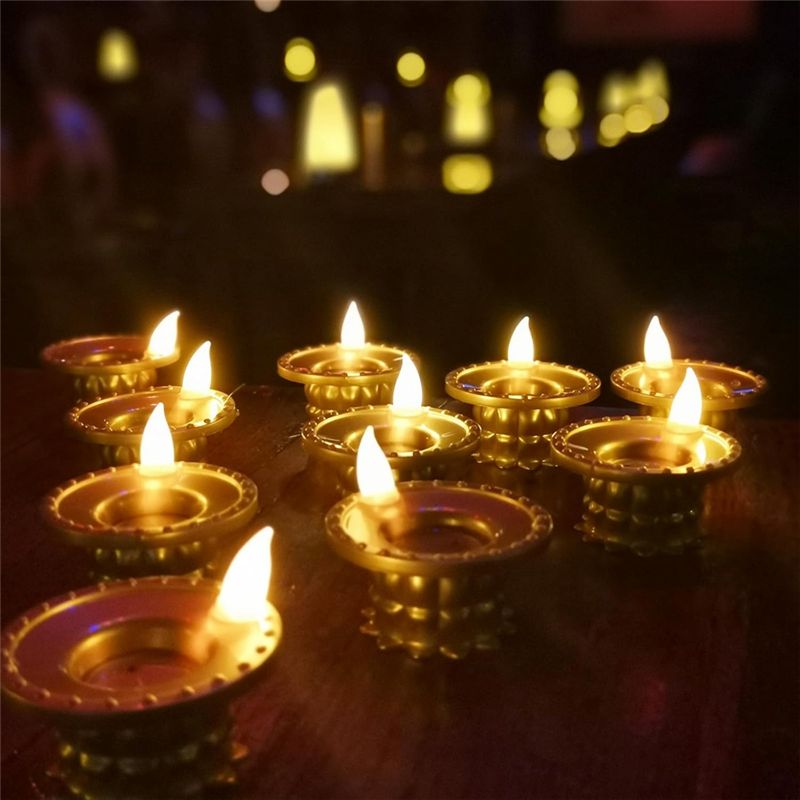 مصابيح زيت مقاومة للماء بدون ل - مراجعة Lighting Decoration For Diwali وسعره