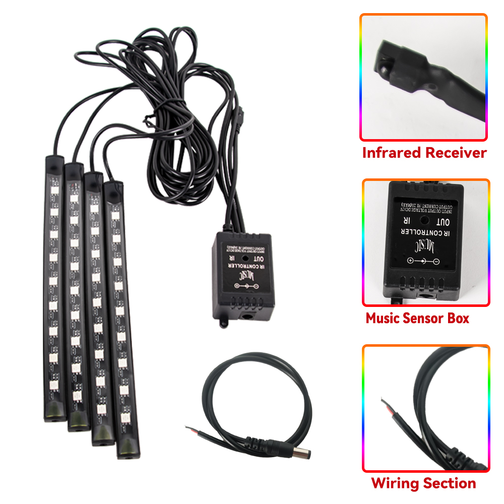 LED دراجة نارية سيارة جو القدم - مراجعة Lighting Bolt Decor وسعره