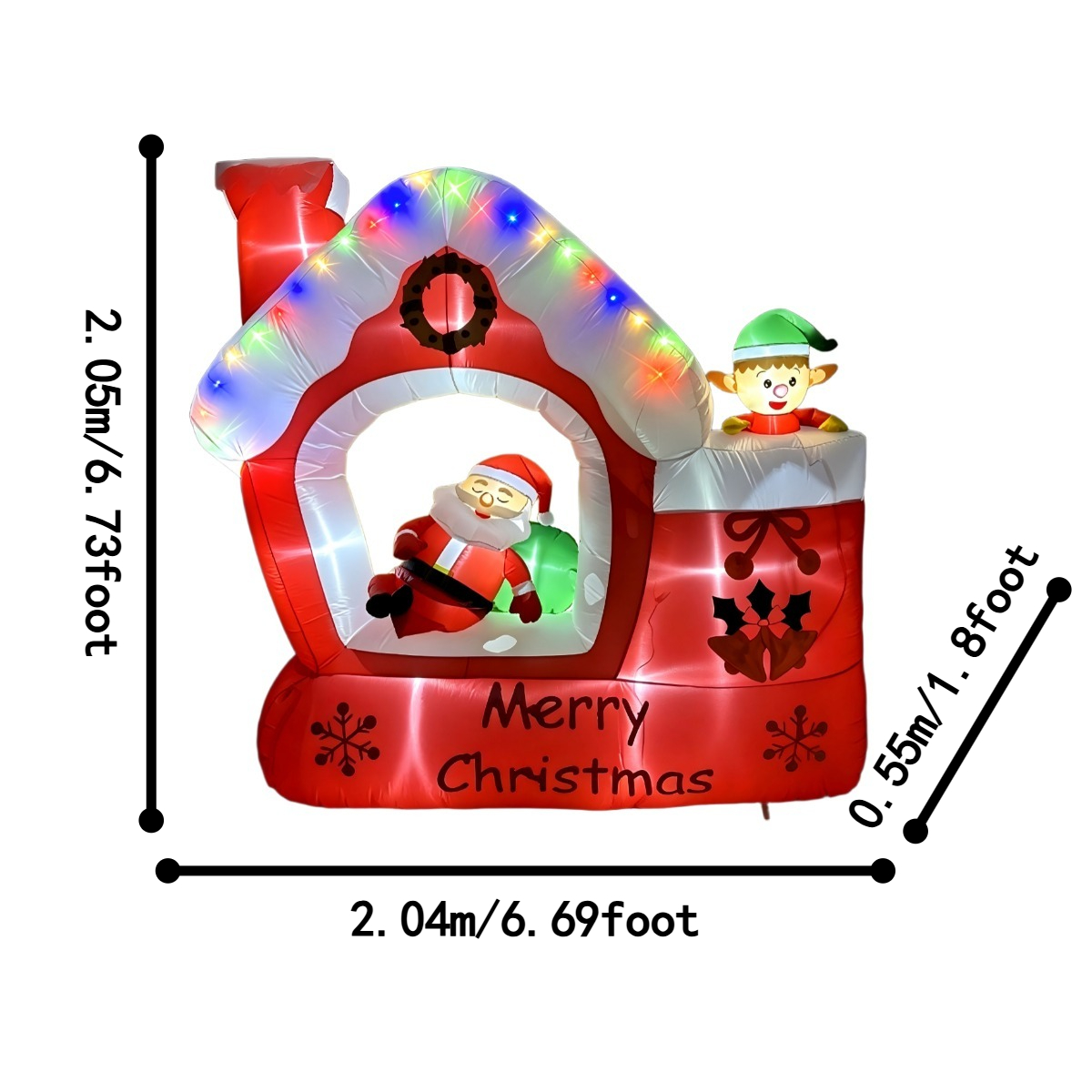 زينة عيد الميلاد القابلة للنفخ - مراجعة Santa'S Elves Holiday Lighting & Decor Llc وسعره