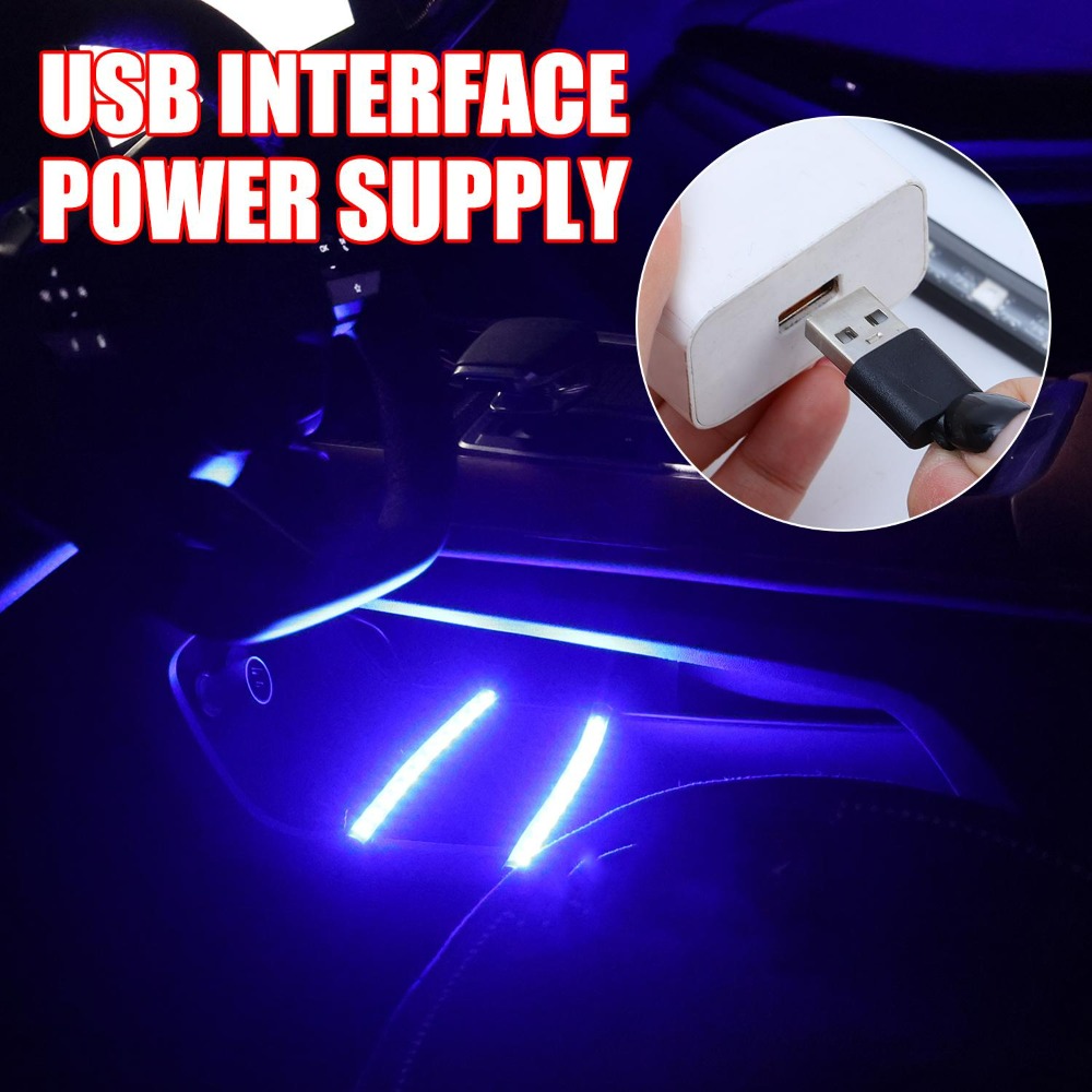 USB سيارة LED قطاع ضوء الجو ال - مراجعة Lighting Bolt Decor وسعره