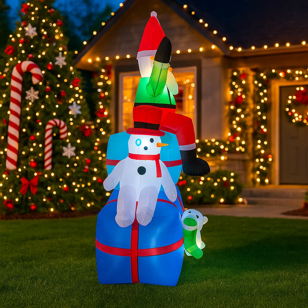 2.1 متر/6.8FT ثلج سانتا قزم ال - مراجعة Santa'S Elves Holiday Lighting & Decor Llc وسعره