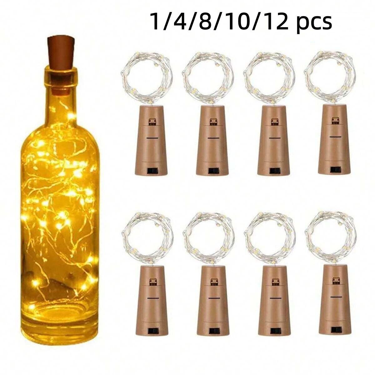 10/12 حزمة من أضواء الزجاجات م - مراجعة Decor Lighting Cork وسعره