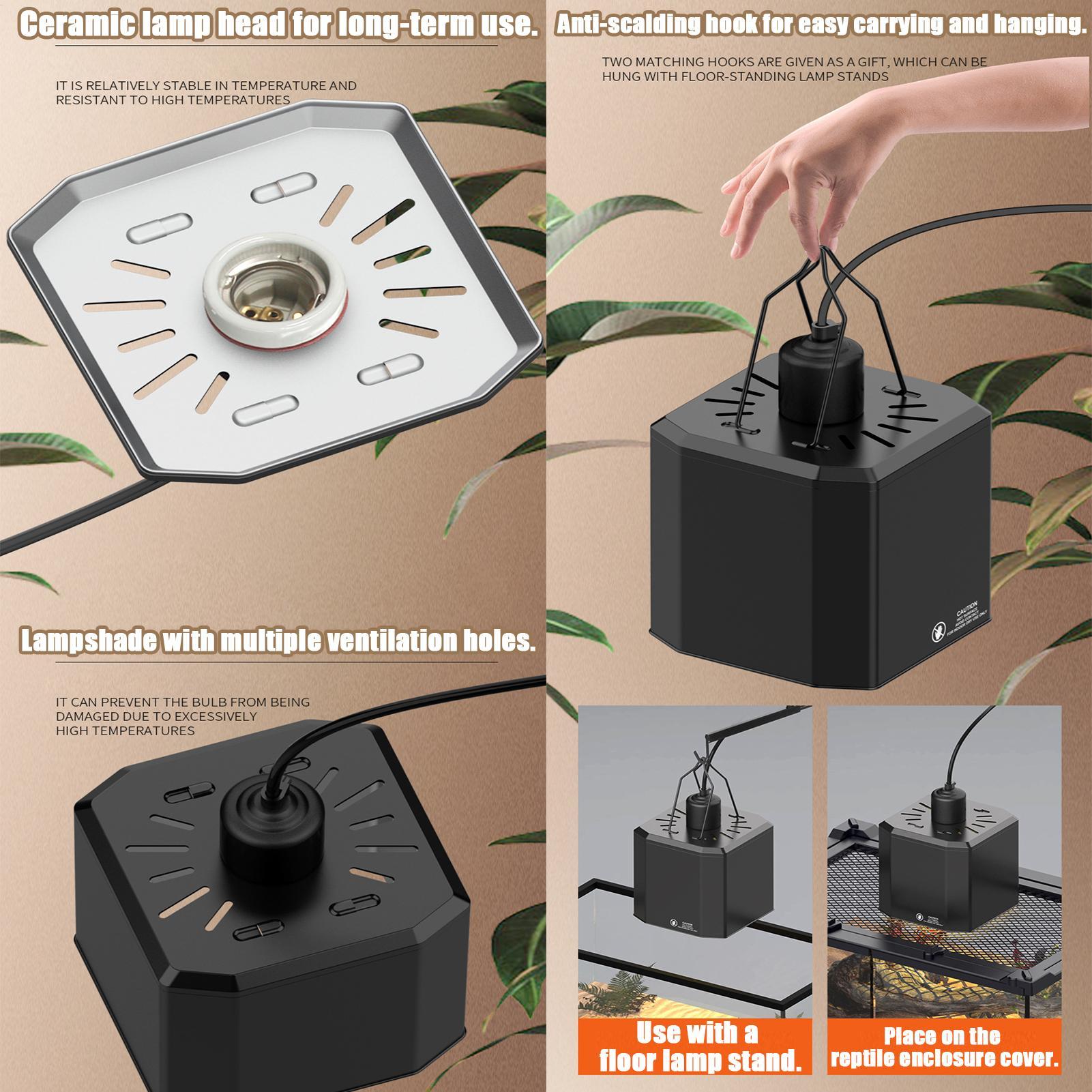 غطاء مصباح الحرارة للزواحف غطا - مراجعة Gecko Lighting & Decor وسعره