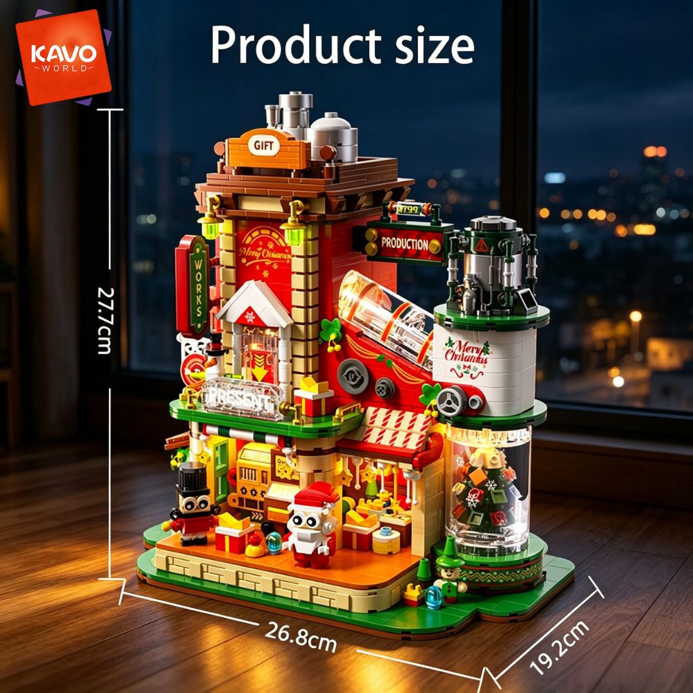 مجموعة بناء KAVOWORLD 2775 قطع - مراجعة Santa'S Elves Holiday Lighting & Decor Llc وسعره