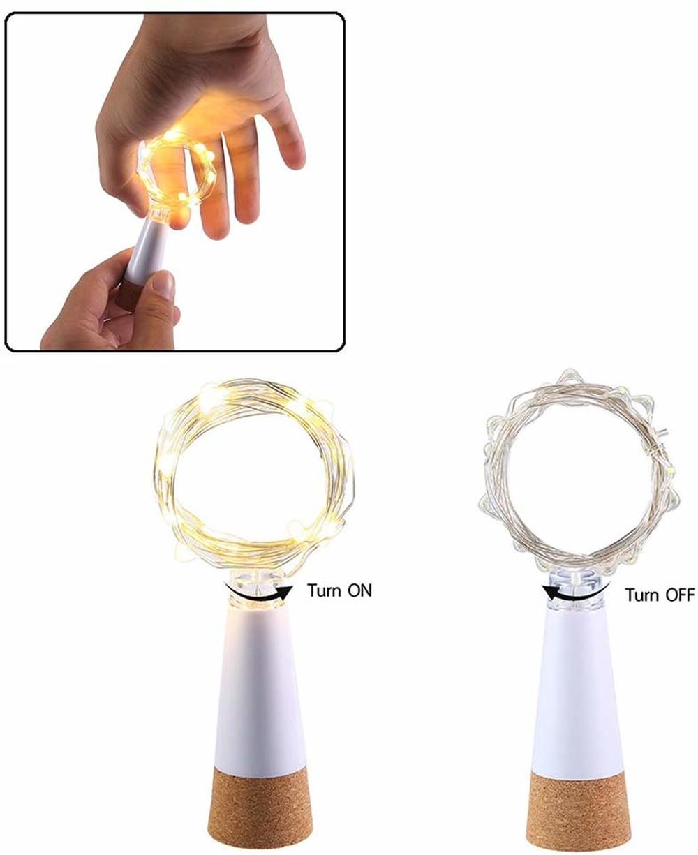 2 متر 20 LED زجاجة الفلين الجن - مراجعة Decor Lighting Cork وسعره